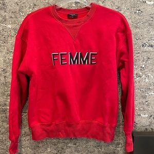 FRNCH FEMME Crewneck Sweatshirt in Red